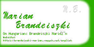 marian brandeiszki business card